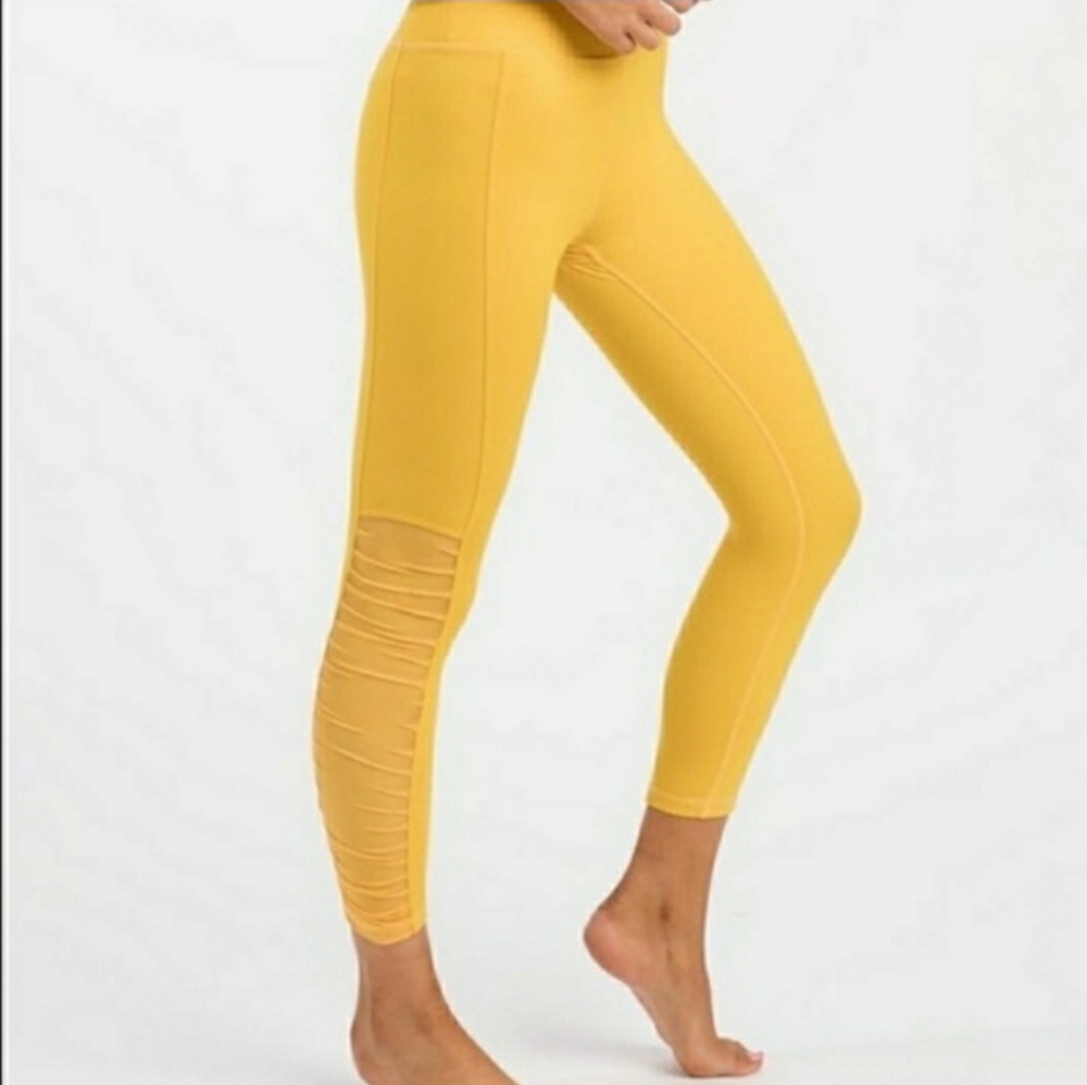 Nwot ZYIA Daffodil mesh luxe leggings size 2